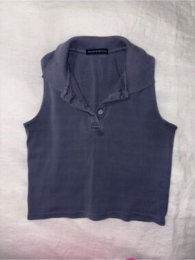 Brandy Melville Sleeveless Polo Tank - Slate